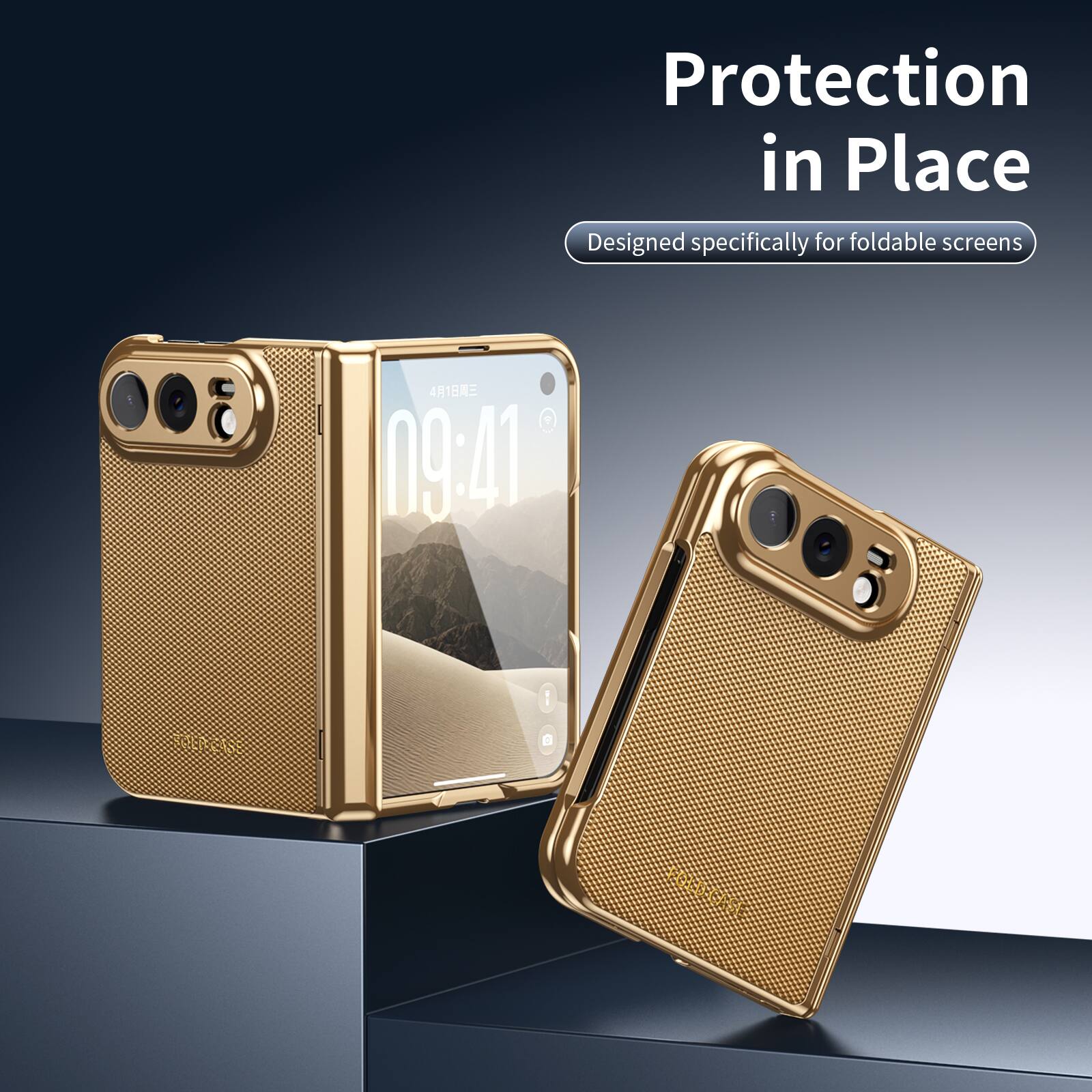 Protection in Place  
Designed specifically for foldable screens