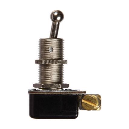 Front. Jandorf - Jandorf 6 amps Single Pole Ball Toggle Appliance Switch Black/Silver 1 pk - Black/Silver.