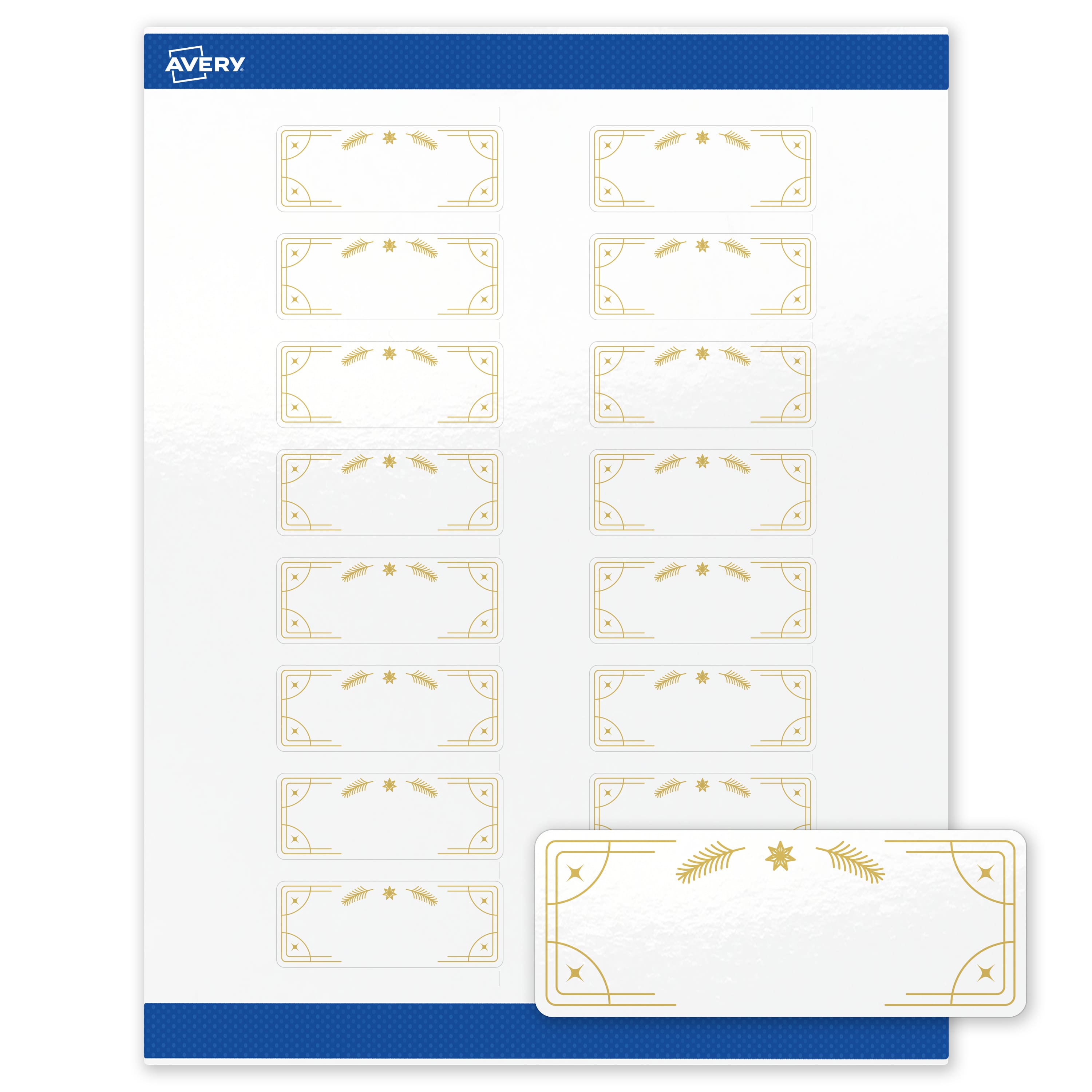 "Avery - Avery® Labels, 1"" x 2-5/8"", Gold- Christmas Trees, Glossy, 160 - White" price history on PriceWatchPro