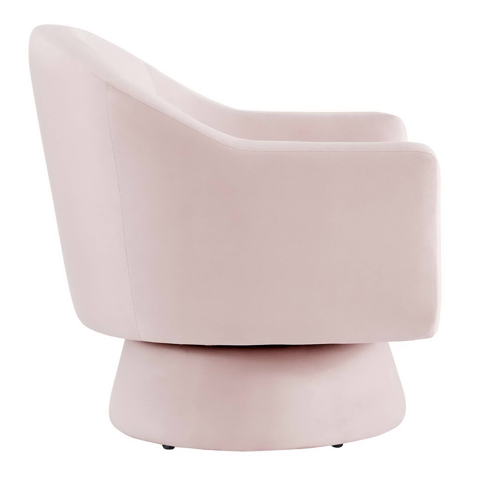 Alt View 2. Modway - Astral Performance Velvet Fabric and Wood Swivel Chair by Modway - Pink.