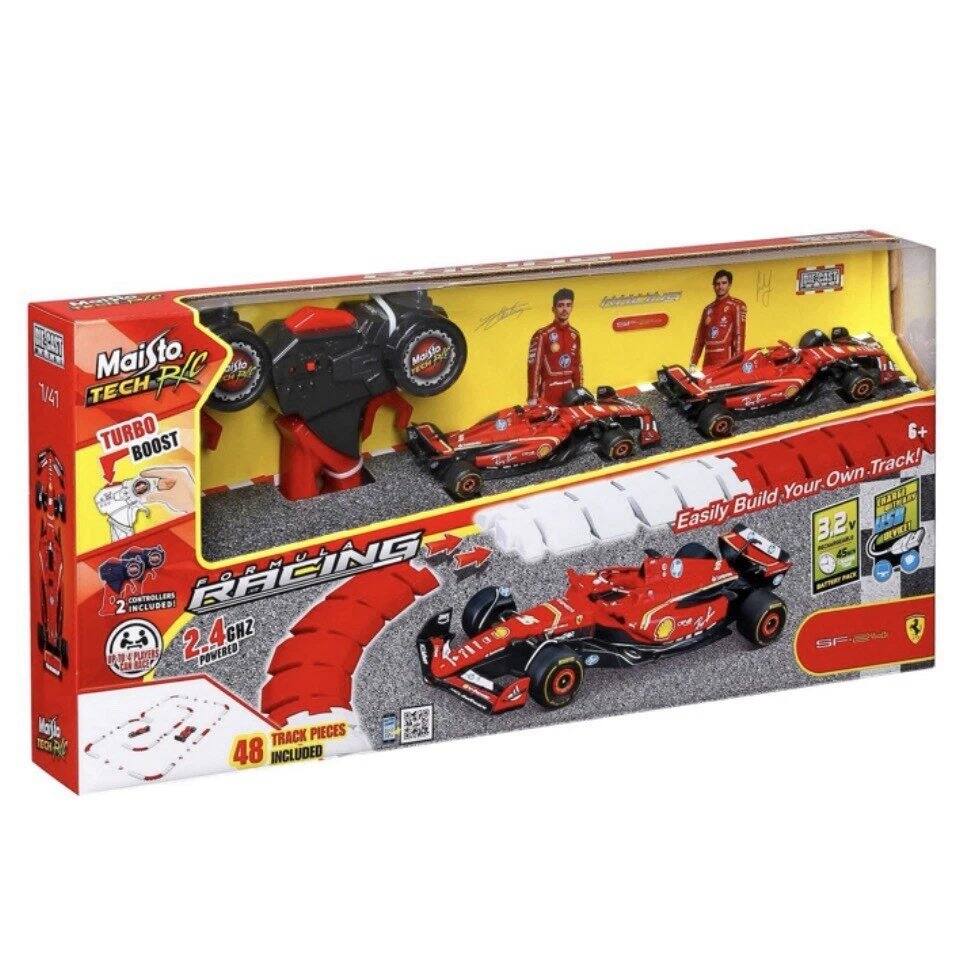 Maisto Ferrari F1 SF24 RC Track Racing Set, 1:41 Die Cast Remote ...