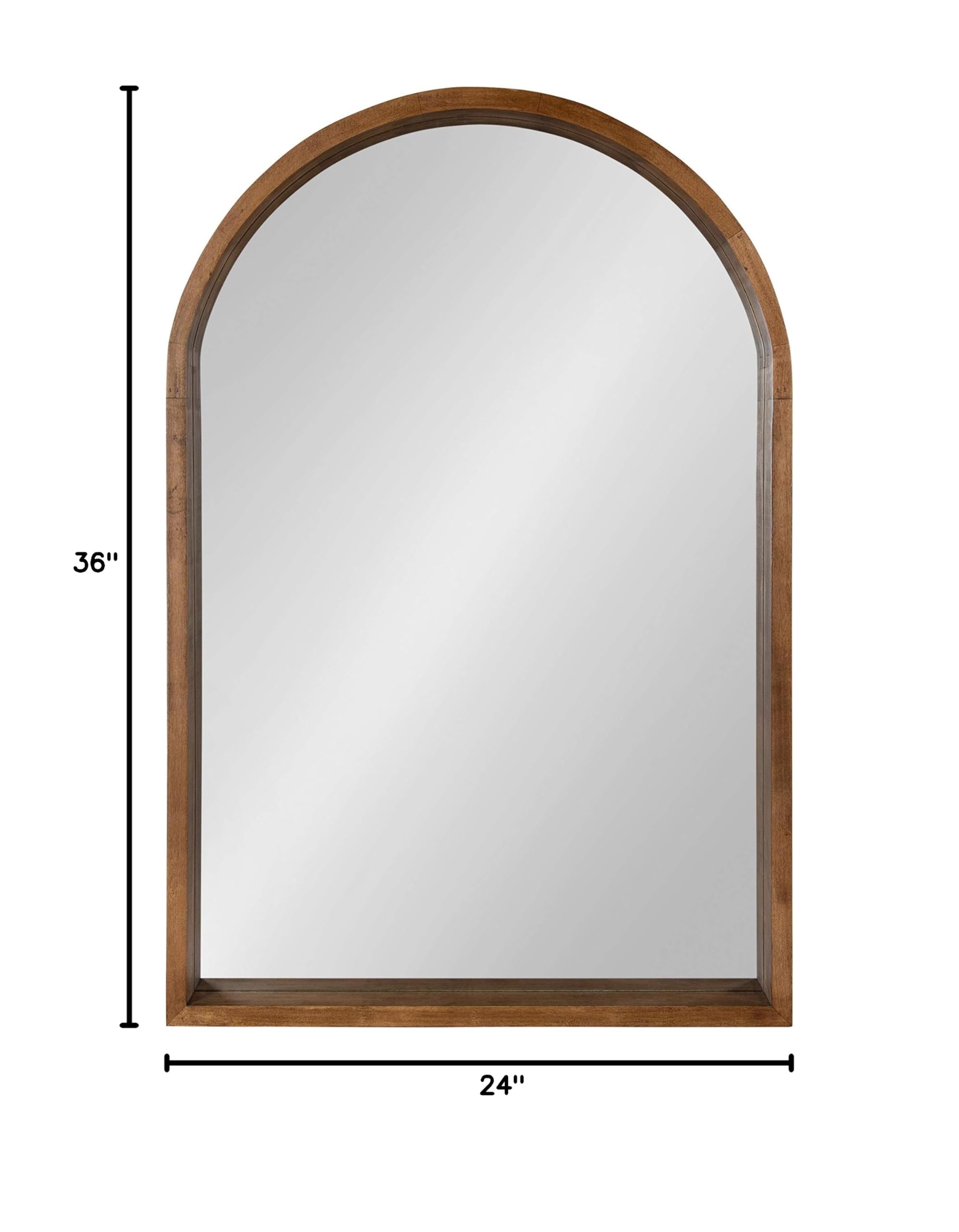 TECH SAFARI Hutton Rustic Modern Farmhouse Arch Mirror Wood Finish ...