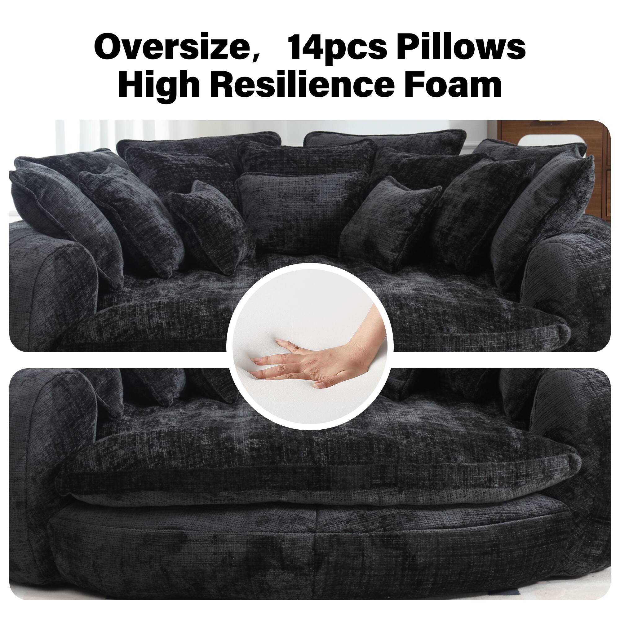 Oversize, 14pcs Pillows High Resilience Foam
