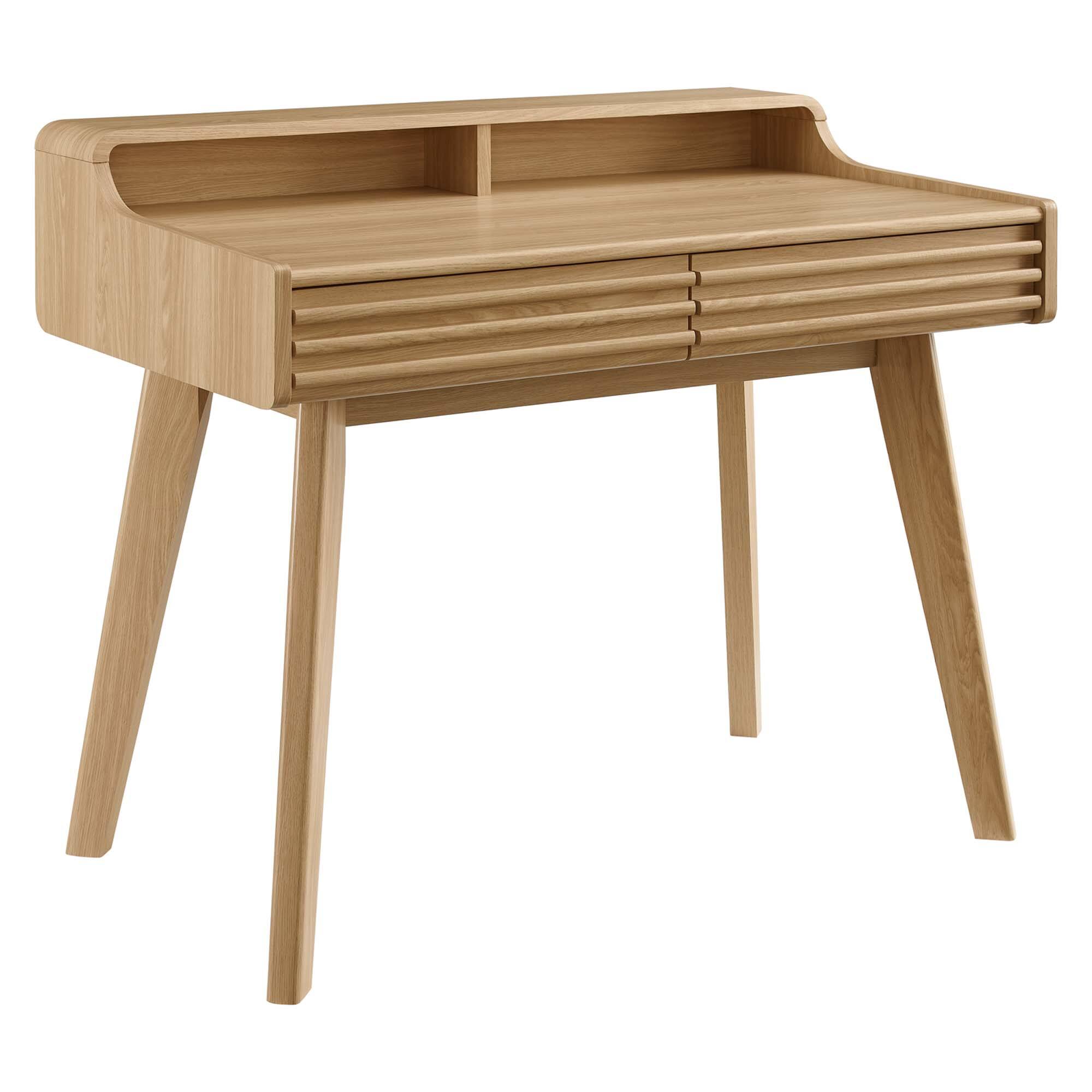 Angle. Modway - Render Writing Desk by Modway - Oak.