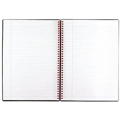 Alt View 1. Black n' Red - Professional 1-Subject Professional Notebook, 8.25" x 11.75", Wide Ruled, 70 Sheets - Black.