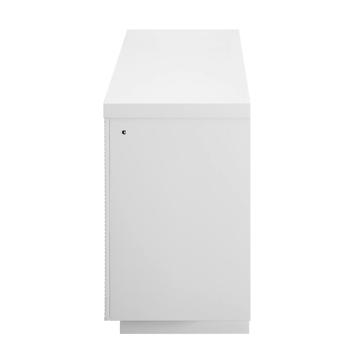 Alt View 3. Loheer - Loheer 76 inch white electric fireplace freestanding modern design - White.