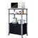 Front. Gymax - Gymax Bakers Rack Microwave Stand Rolling Storage Cart Multi-functional Display Black - Black.