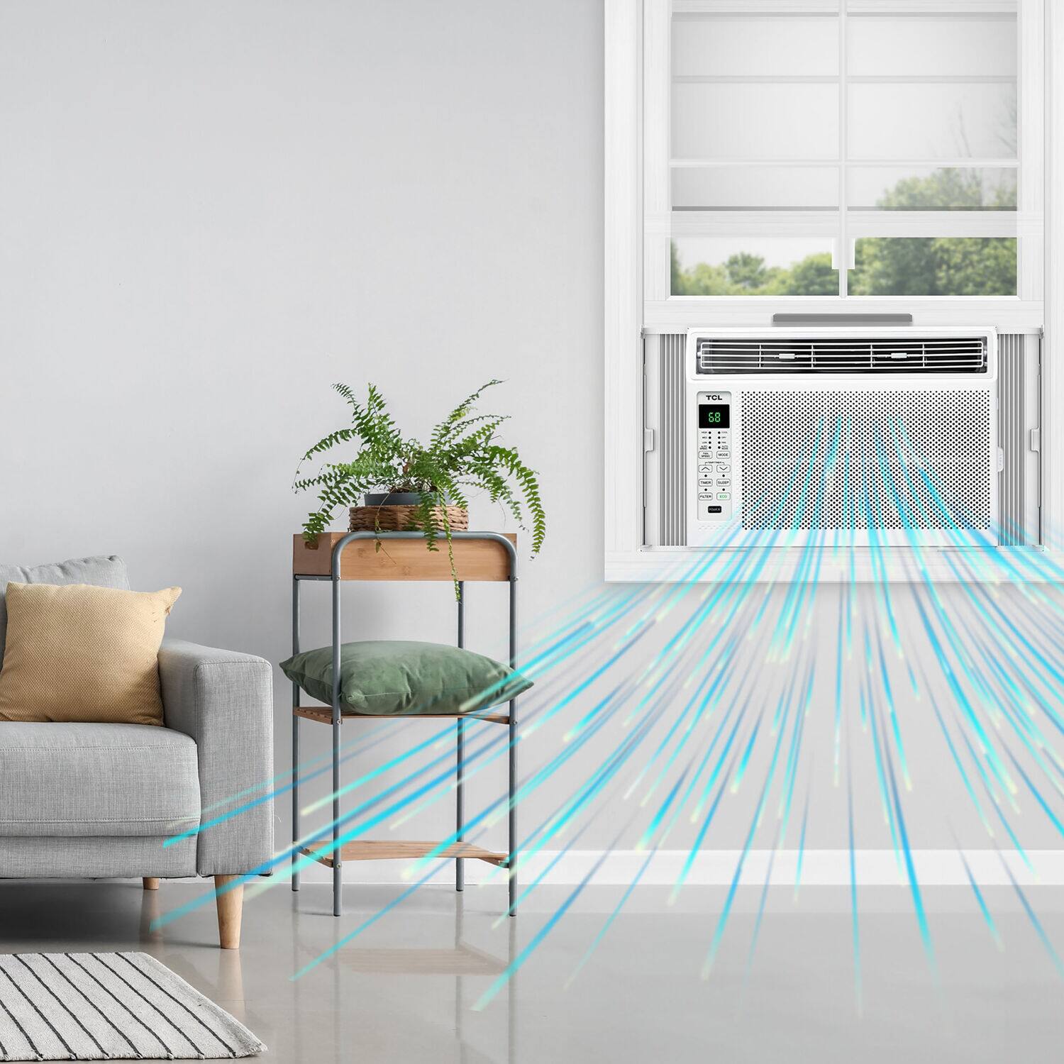 Alt View 17. TCL - 250 Sq. Ft. 6,000 BTU Window Air Conditioner - White.