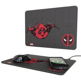 Keyscaper - Marvel Badge 15-Watt Wireless Charger and Mouse Pad - Deadpool 1