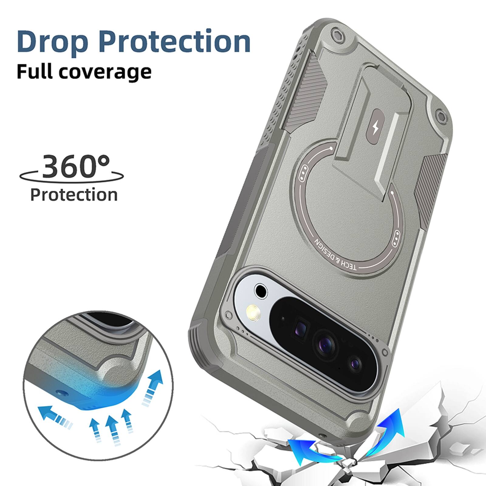 Drop Protection  
Full coverage  

360° Protection  

4 DESIGN  
8 TECH