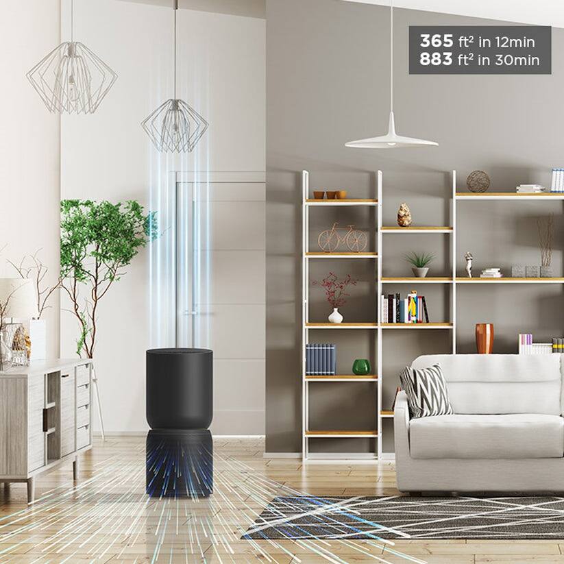 365 ft² in 12 min  
883 ft² in 30 min