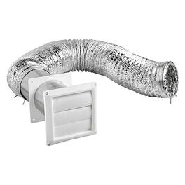 Lambro - 4" x 8-ft UL 2158A Transition Duct Louvered Vent Kit