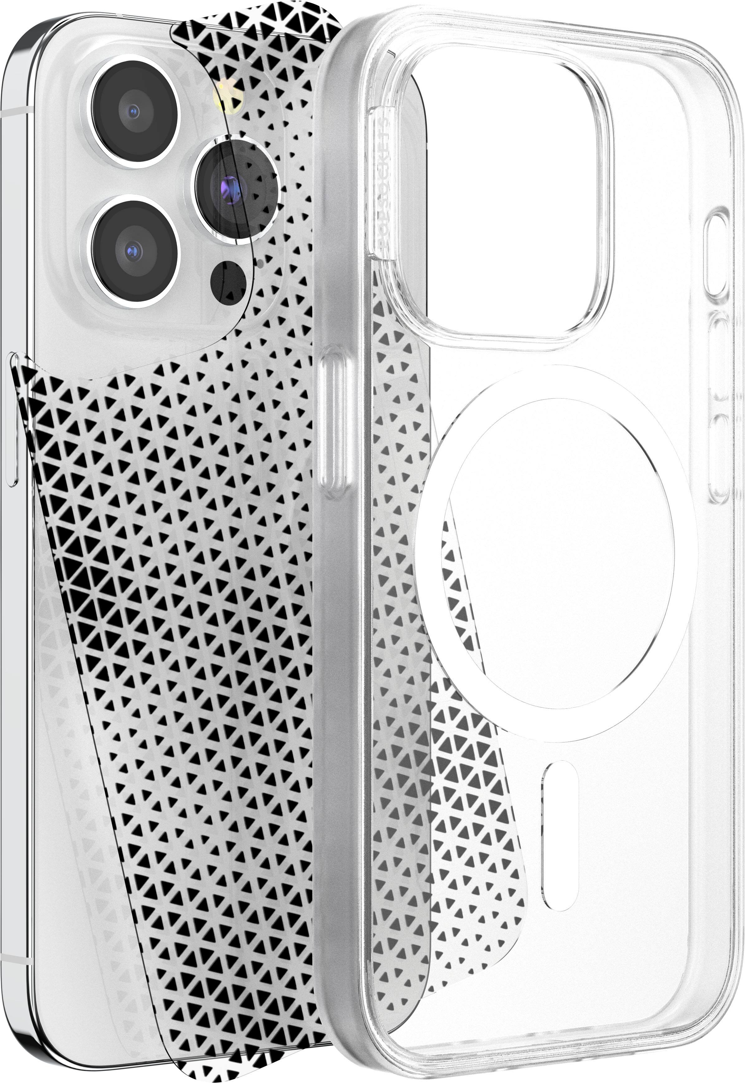 Alt View 2. PopSockets - Looks iPhone 15 Pro Swappable Graphic Case Inserts (3 per pack) - compatible with PopSockets PopCase only - Geo Collection.