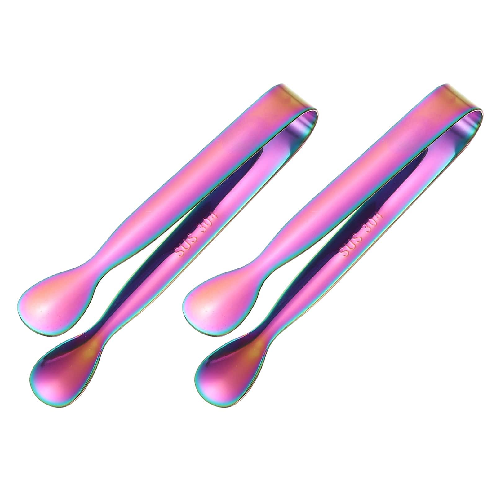 "Unique Bargains - Mini Serving Tongs 4.3"" Stainless Steel, 2pcs, Buffet Tongs for Charcuterie, Dessert, Party, Tea, Coffee - Colorful" price history on PriceWatchPro