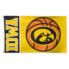 WinCraft - Iowa Hawkeyes 3' x 5' Basketball Logo Deluxe Single-Sided Flag - Multicolor