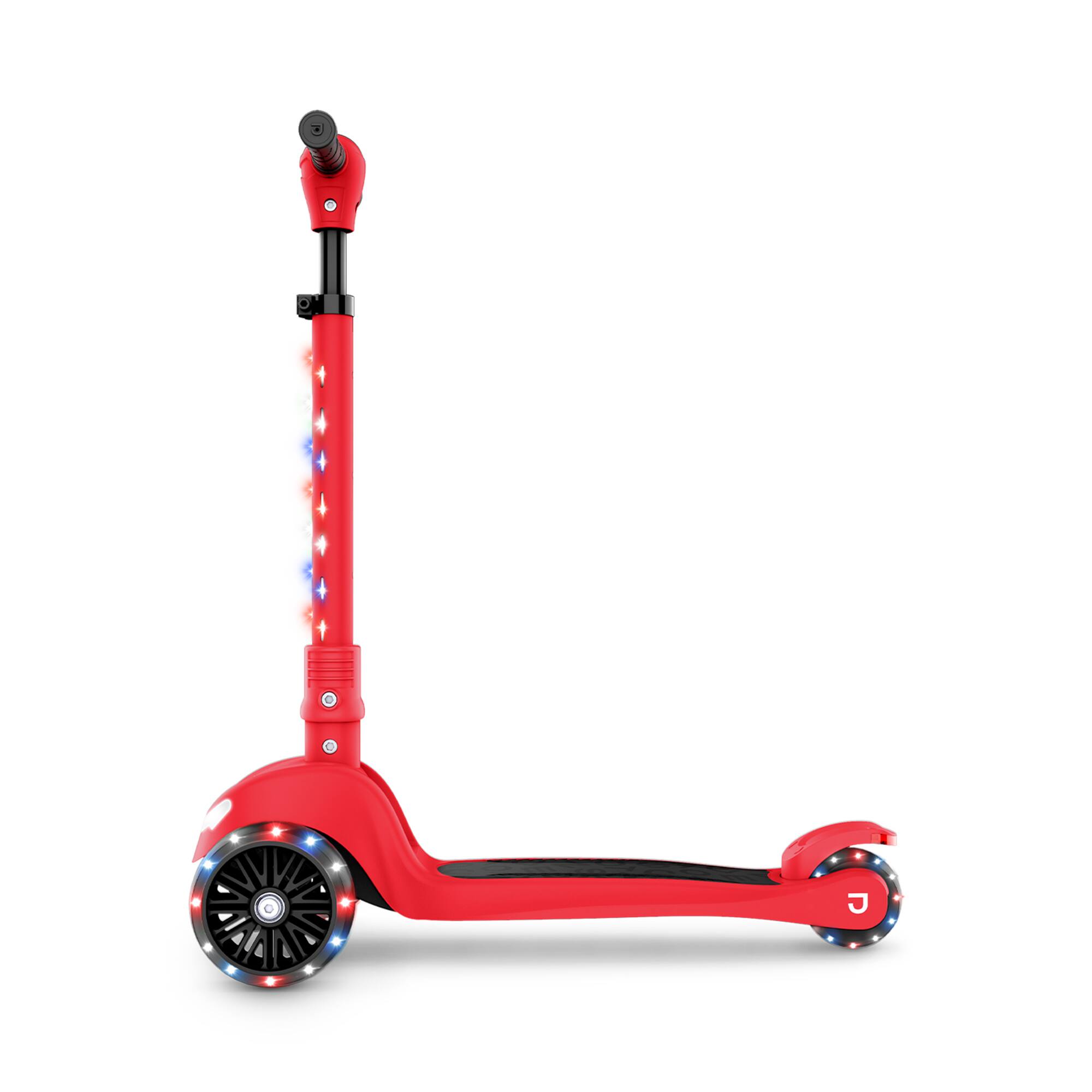 Alt View 2. Jetson - Jetson Jupiter Mini 3 Wheel Light-Up Kick Scooter with Adjustable Handlebar, Red - Red.