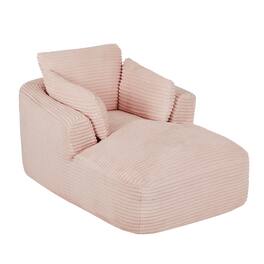Z-Edge - Corduroy sleeper sofa couch, no assembly needed, Perfect for Living Room/Dorm/Apartment - Pink - Pink