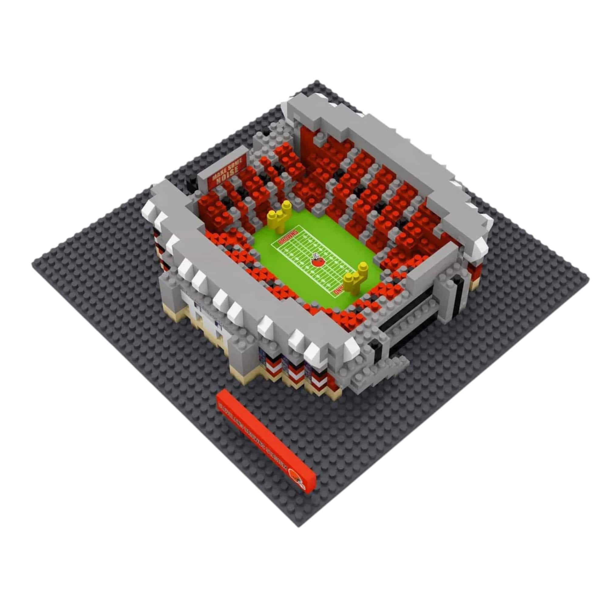 Forever Collectibles - Cleveland Browns NFL BRXLZ Mini Stadium 911-Piece Building Block Set - Gray