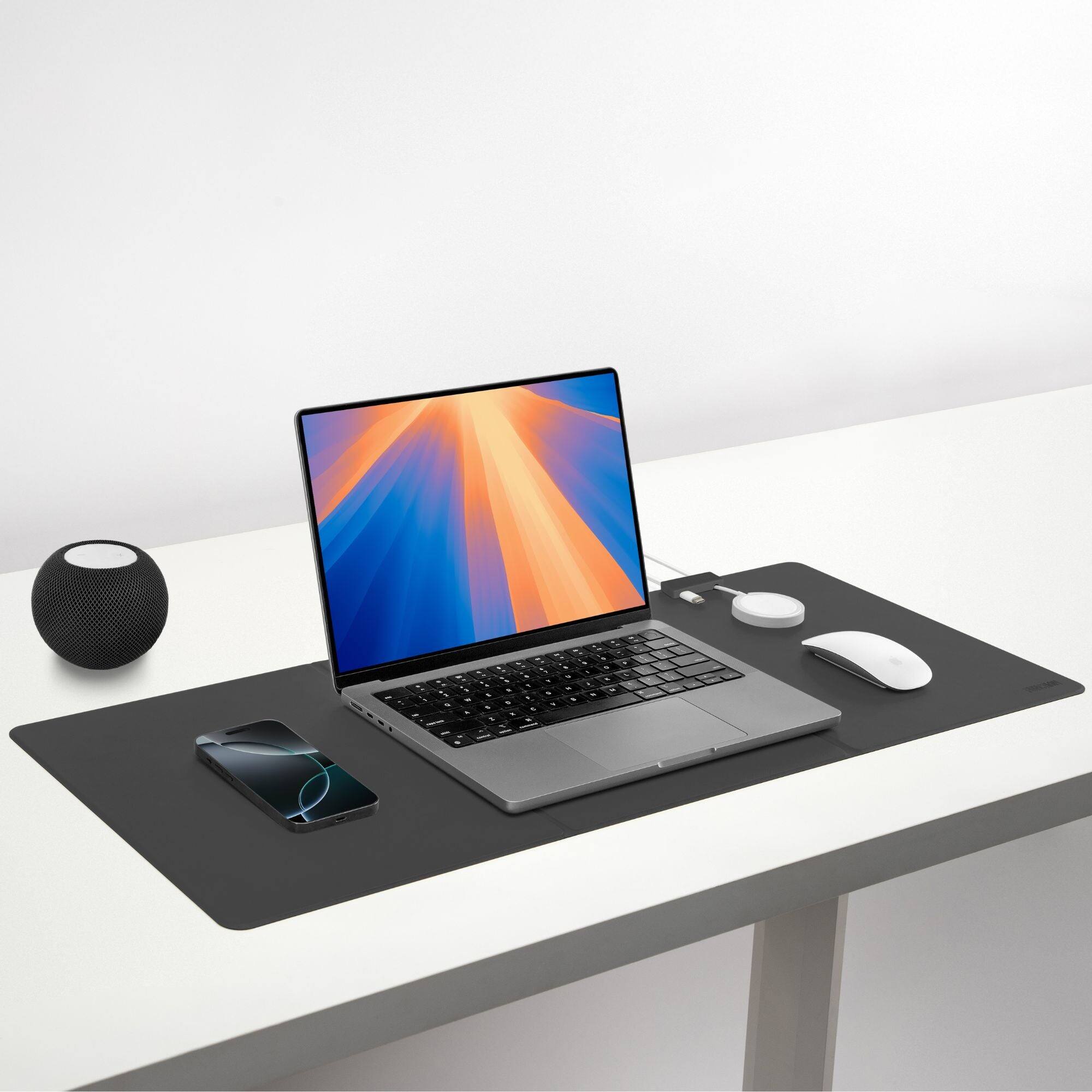 Back. Function 101 - WorkPad with Cable Manager  - Dark Gray - Dark Gray.