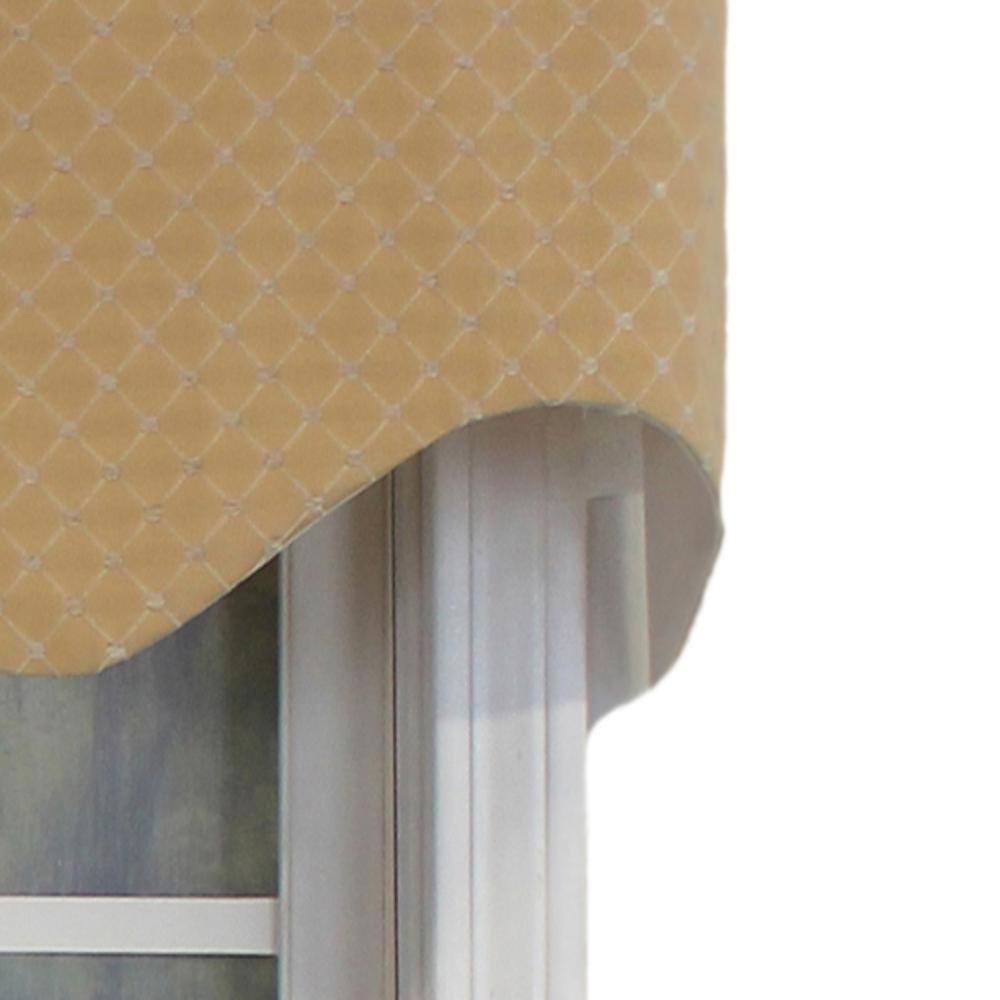 Left. RLF Home - 100% Cotton RLF Home Passat Regal Valance 3" Rod Pocket 50" x 17" Gold - Gold.