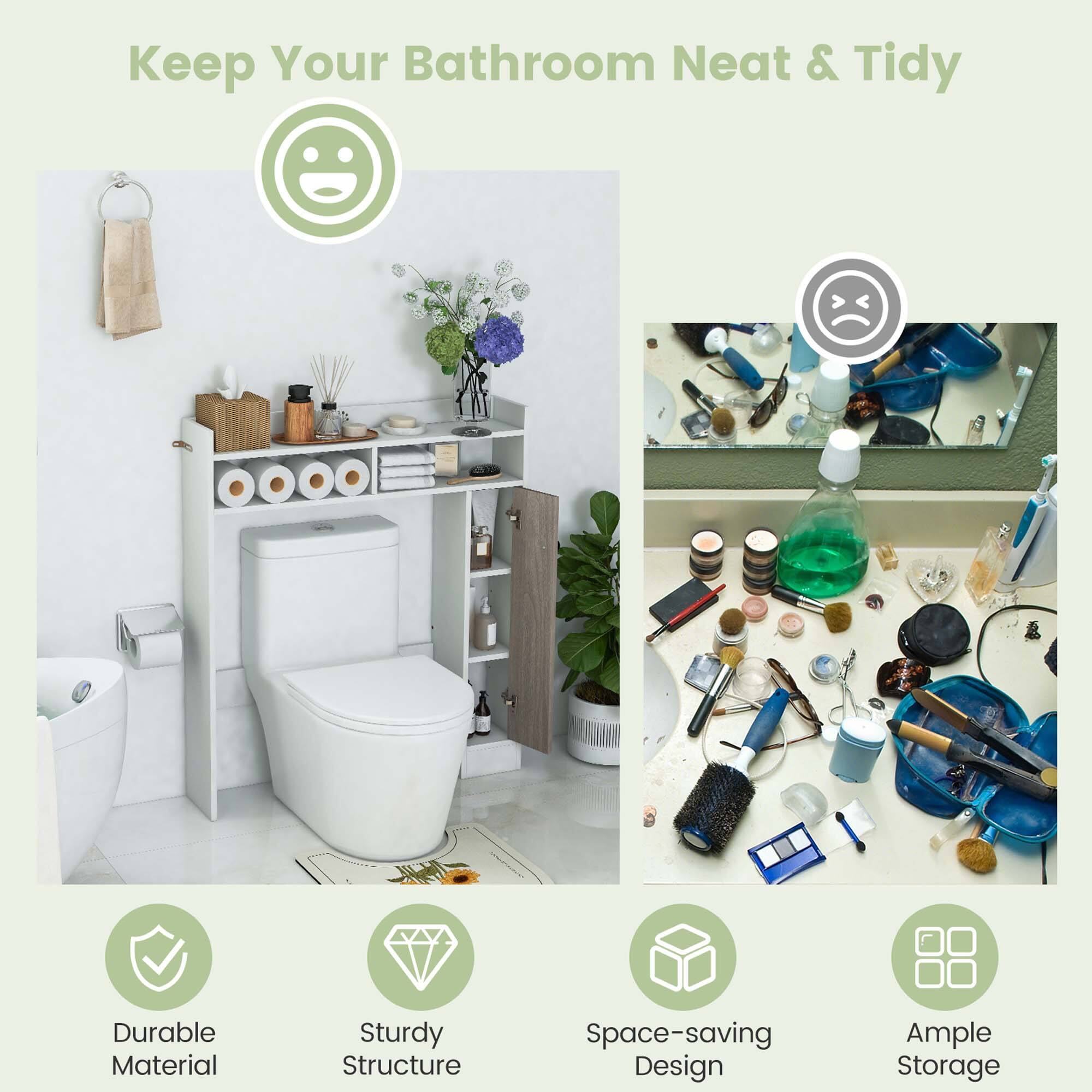 Keep Your Bathroom Neat & Tidy
Durable Material
Sturdy Structure
Space-saving Design
Ample Storage