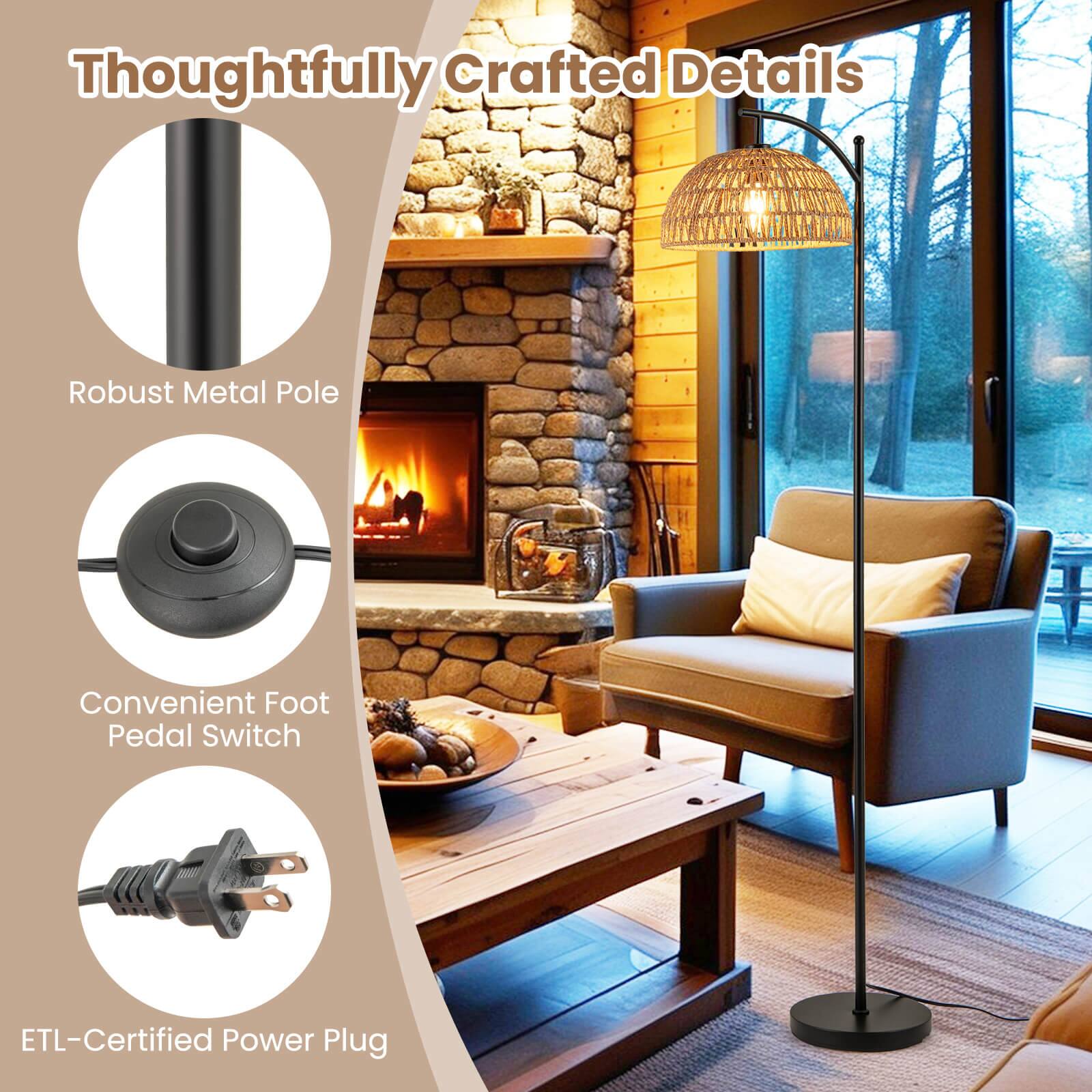 Thoughtfully Crafted Details

- Robust Metal Pole
- Convenient Foot Pedal Switch
- ETL-Certified Power Plug