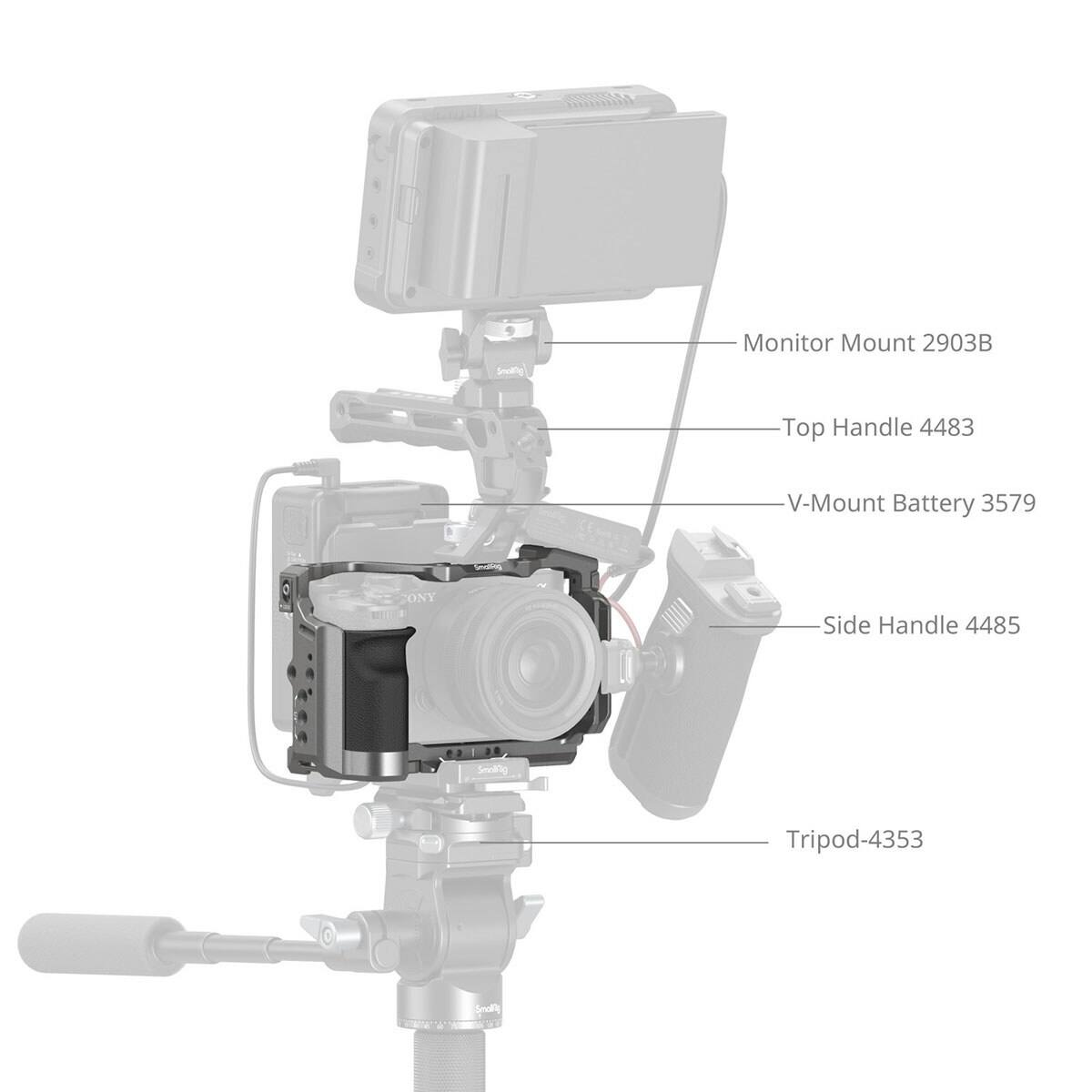 Monitor Mount 2903B  
Top Handle 4483  
V-Mount Battery 3579  
Side Handle 4485  
Tripod-4353