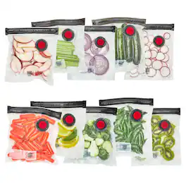 ZWILLING - Fresh & Save 10-pc Small Vacuum Sealer Bags 1/2 Gallon, Reusable Snack Bags, Meal Prep - Clear