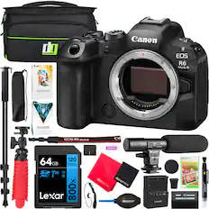 - I Canon EOS R6 Mark III Paliihape VideeStudlo EOS R6 Mark III ca 64GB 120 MB/s SP V30 XC I @ Lexar 800x decognar decephoto decephota. decogpar Of.O Cito Canos dcdoT Screen_GUARD 3.5 Canon o @C5da