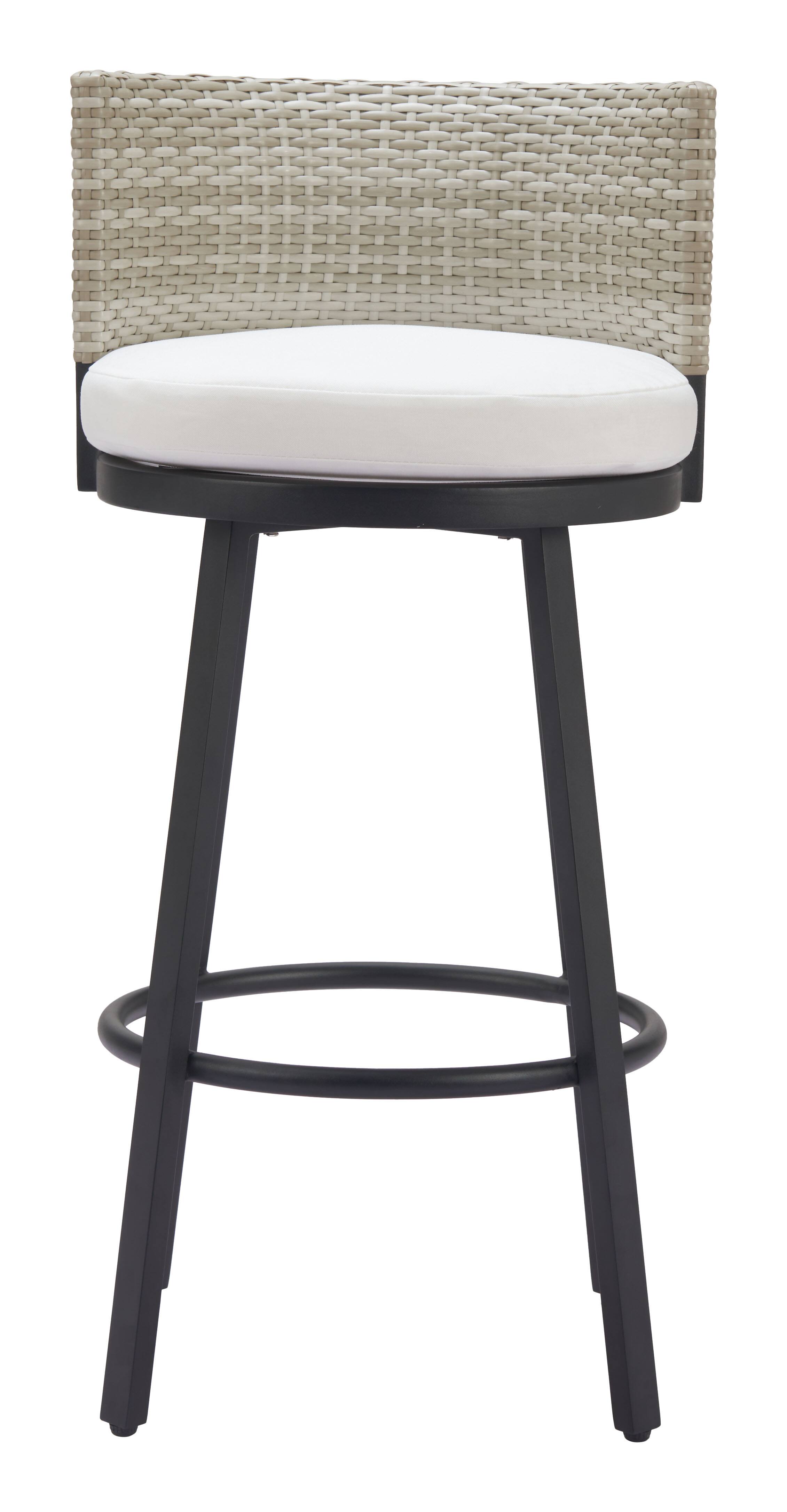 Alt View 1. Hivvago - Midnight Wave Barstool White - White.