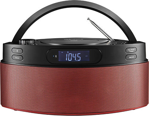 Insignia™ AM/FM Radio Portable CD Boombox with Bluetooth Silver/Black  NS-BBBT20 - Best Buy