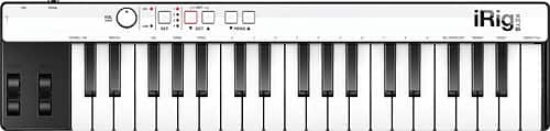 Front. IK Multimedia - iRig KEYS 37-Key USB MIDI Keyboard Controller - White.