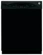 GE - 24" Front Control Tall Tub Built-In Dishwasher with Stainless Steel Tub - Black - Larger Front