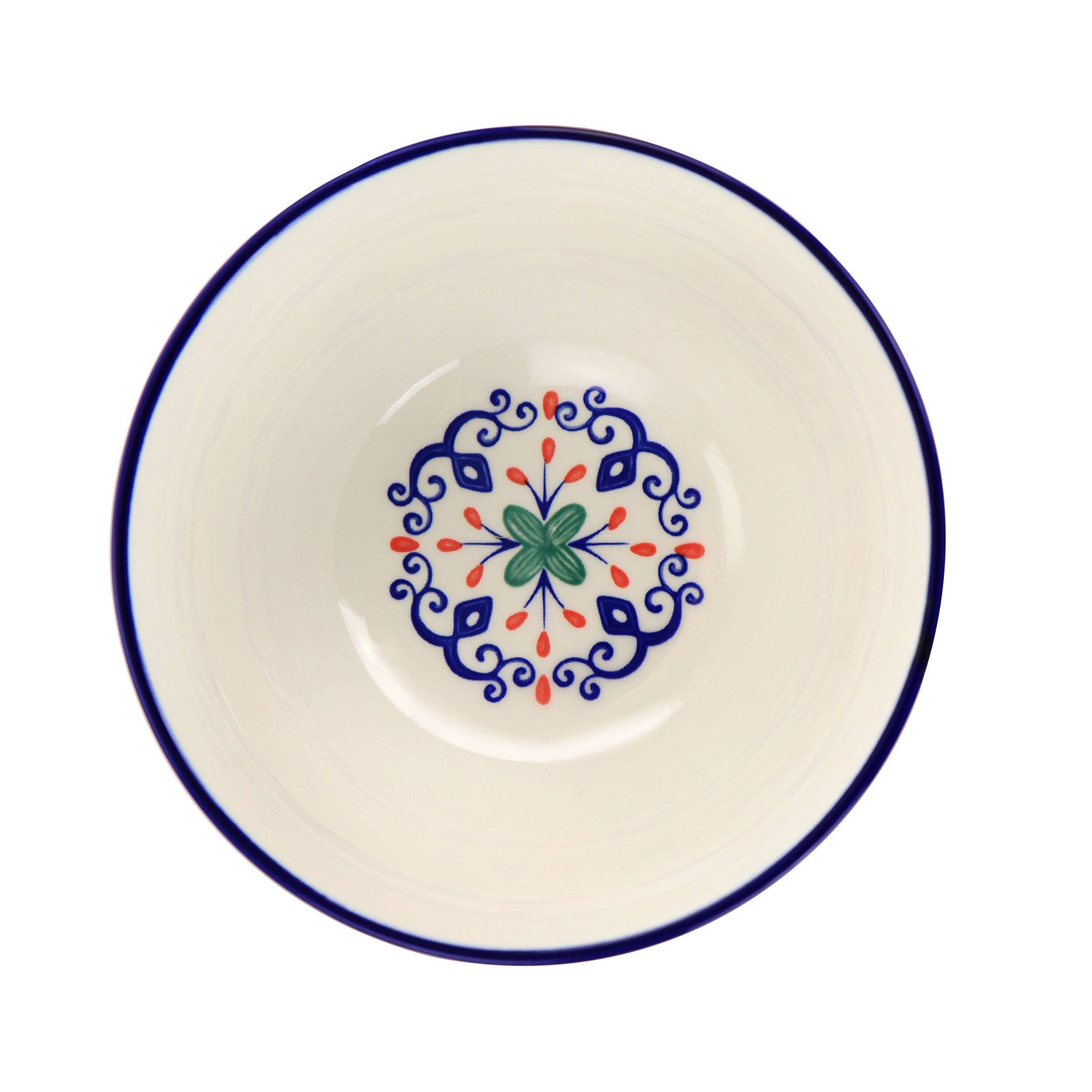 Alt View 4. Laurie Gates - Laurie Gates California Designs Tierra Star 12 Piece Hand Painted Dinnerware Set in Blue - White/Blue/Green/Red.