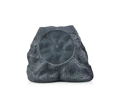 Front. SoundPro - Bluetooth Multi-Link Solar Rechargeable Wireless Rock Speaker - Gray Slate.