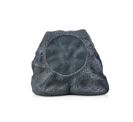 Front. SoundPro - Bluetooth Multi-Link Solar Rechargeable Wireless Rock Speaker - Gray Slate.