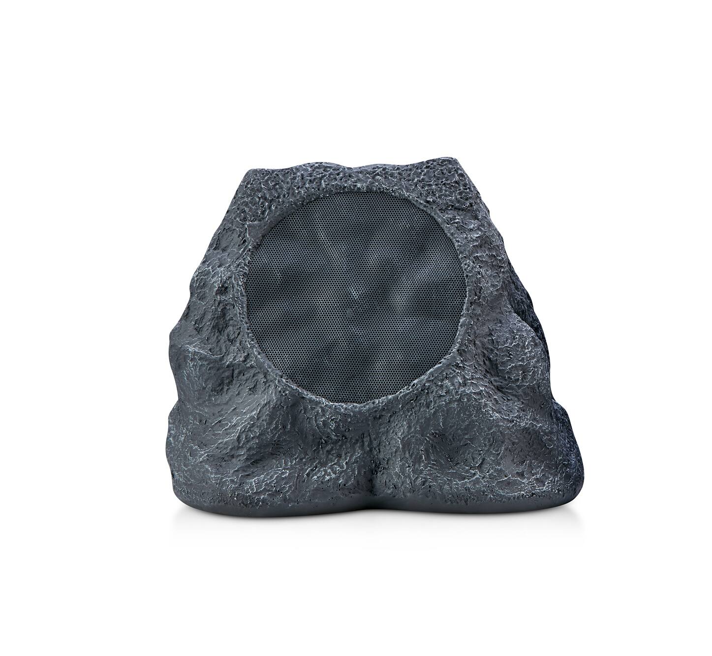 Front. SoundPro - Bluetooth Multi-Link Solar Rechargeable Wireless Rock Speaker - Gray Slate.