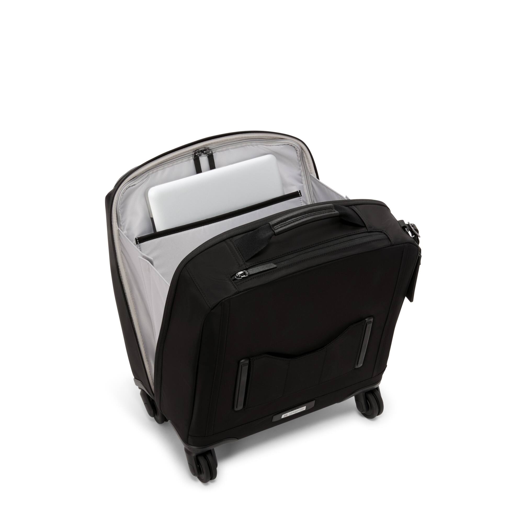 Angle. TUMI - Voyageur Léger Compact Carry-On Suitcase - Black/GunMetal.