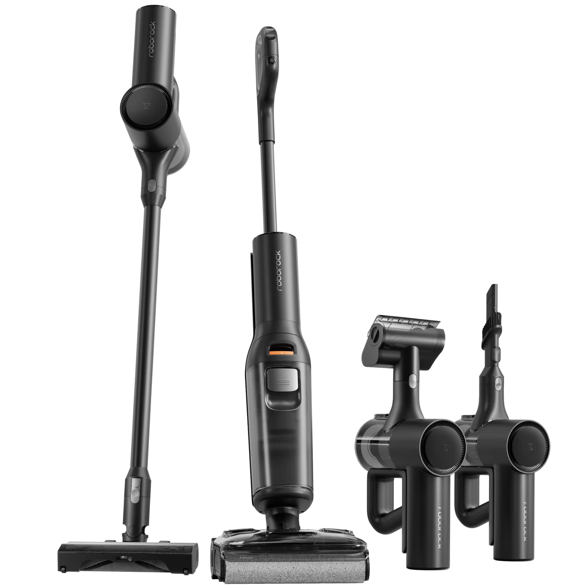 Roborock - F25 ACE Combo Wet Dry Vacuum Cleaner, 5-in-1 Cordless Stick Vacuum Mop, Hard Floor Washer with 180° Lie-Flat - Black