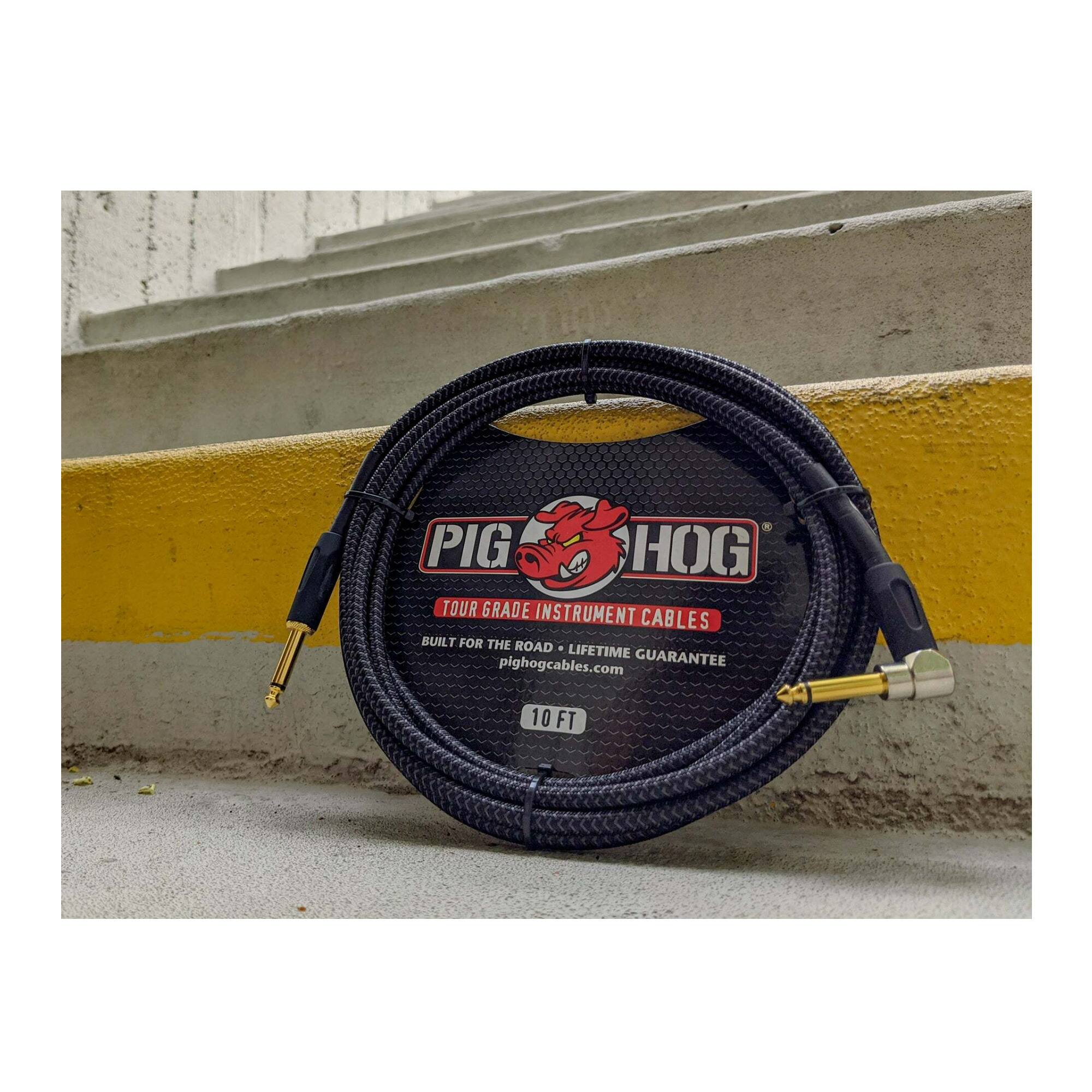 PIG HOG TOUR GRADE INSTRUMENT CABLES BUILT FOR THE ROAD + LIFETIME GUARANTEE  
pighogcables.com  
10 FT