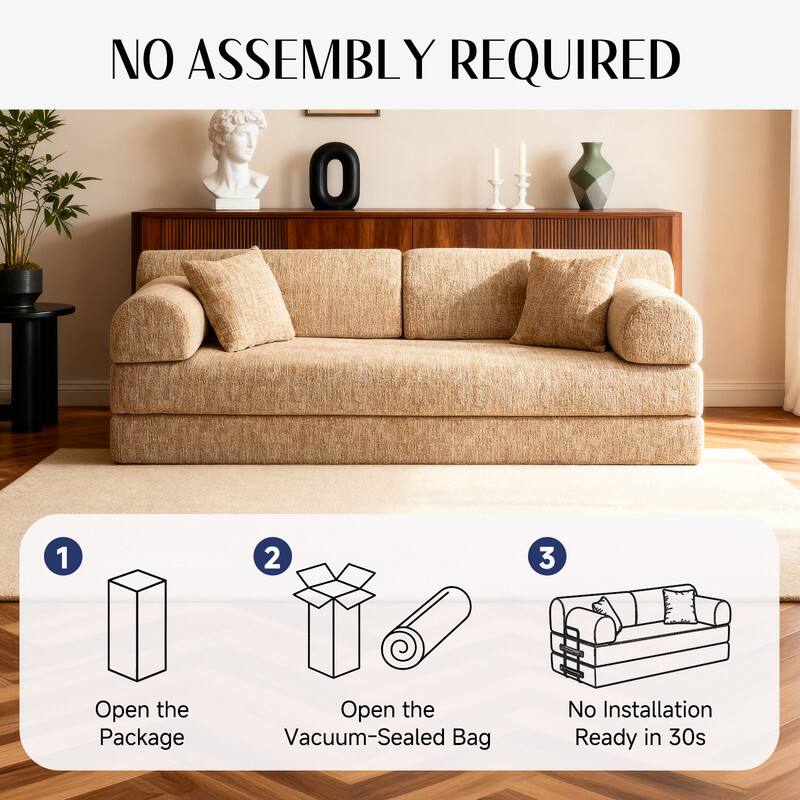 NO ASSEMBLY REQUIRED

1. Open the Package
2. Open the Vacuum-Sealed Bag
3. No Installation Ready in 30s