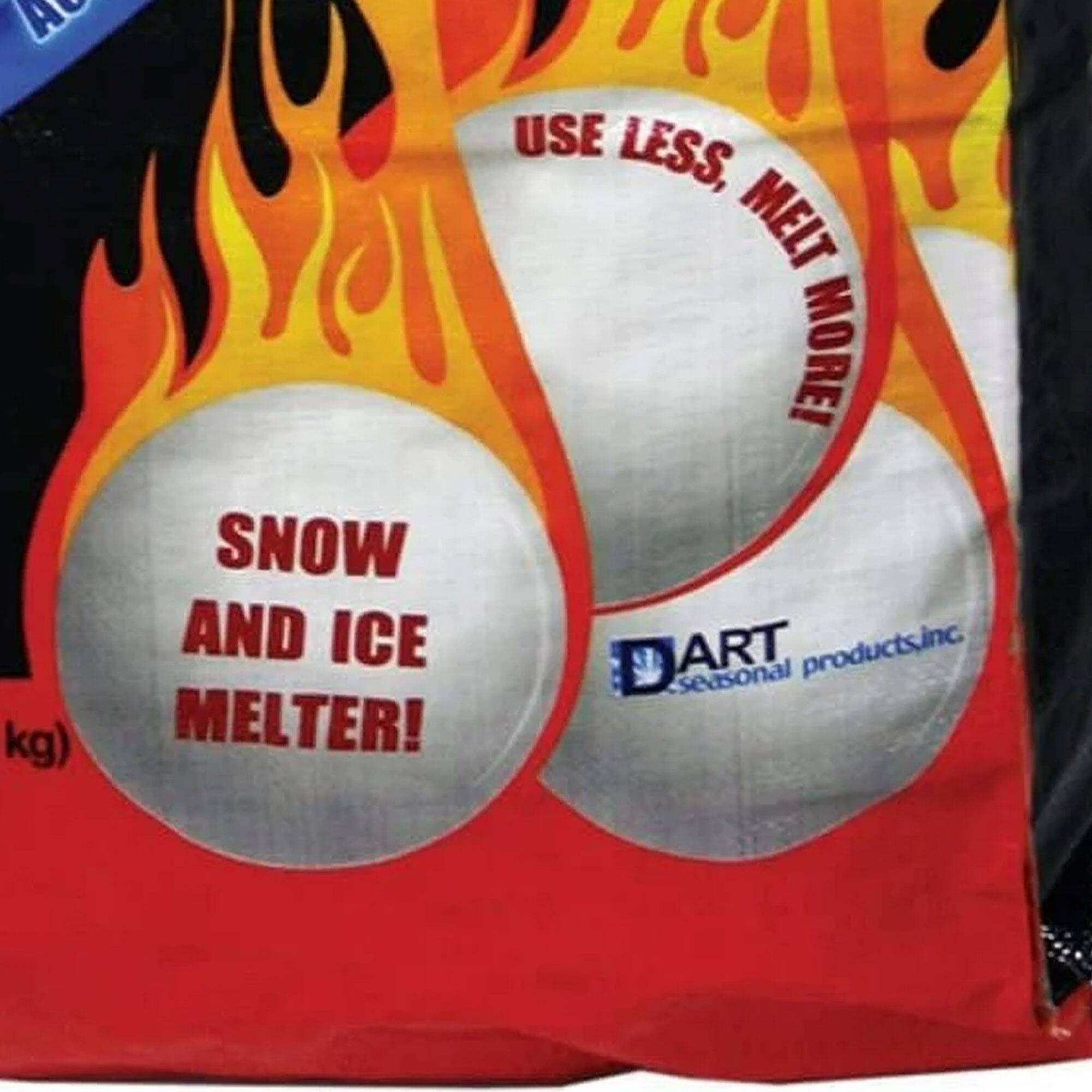 USE LESS, MELT MORE!  
SNOW AND ICE MELTER!  
DART Seasonal Products, Inc.  
kg