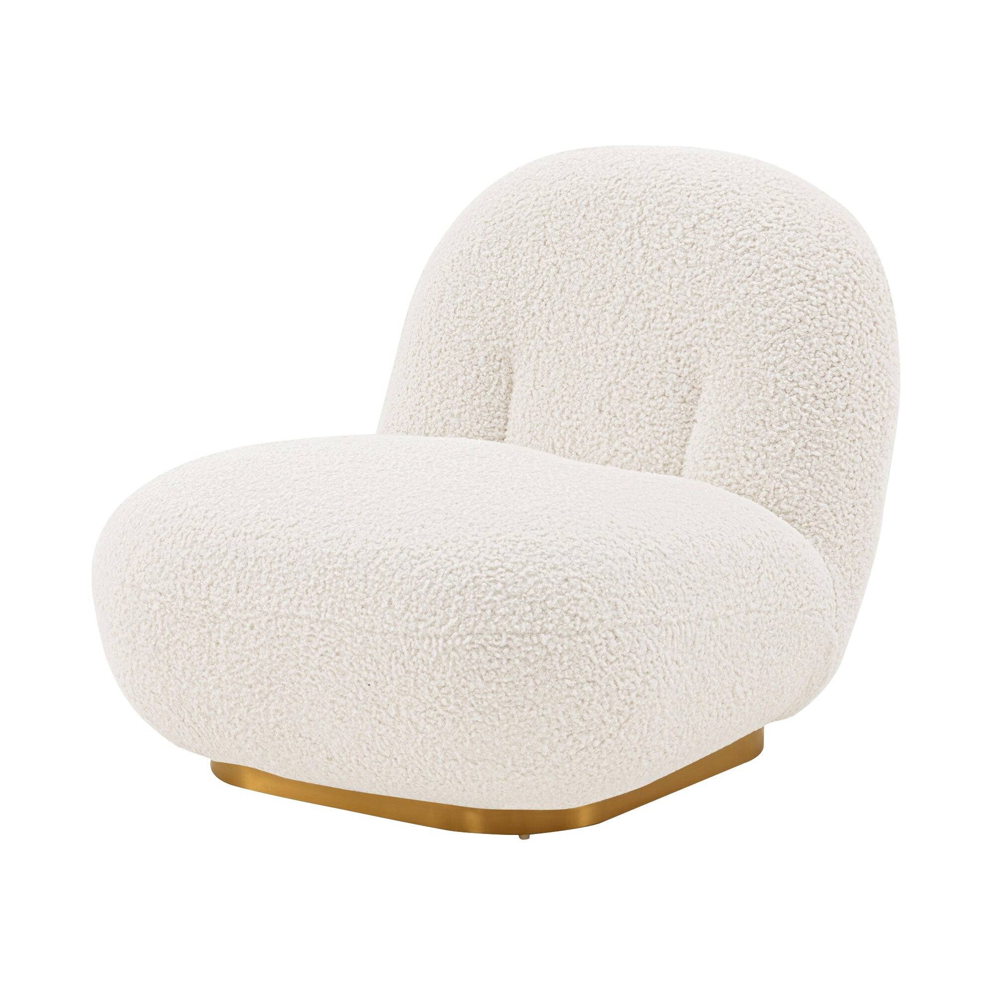 Alt View 1. Manhattan Comfort - Edina Modern Boucle Lounge Chair - White.