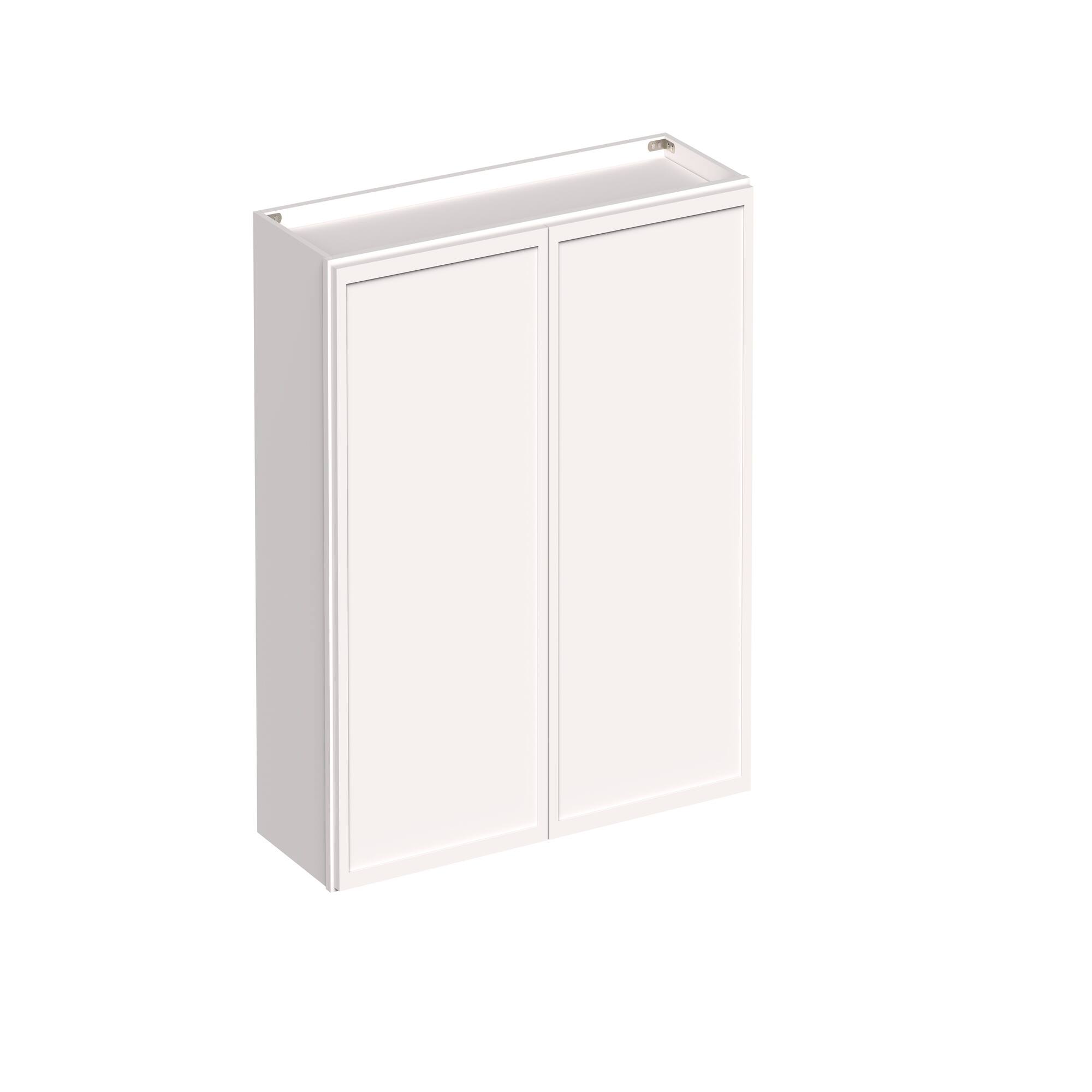 Angle. Boyel Living - 36-in W x 30-in H x 12-in D Slim Shaker RTA Kitchen Wall Cabinet with Soft-Close - Snow White.