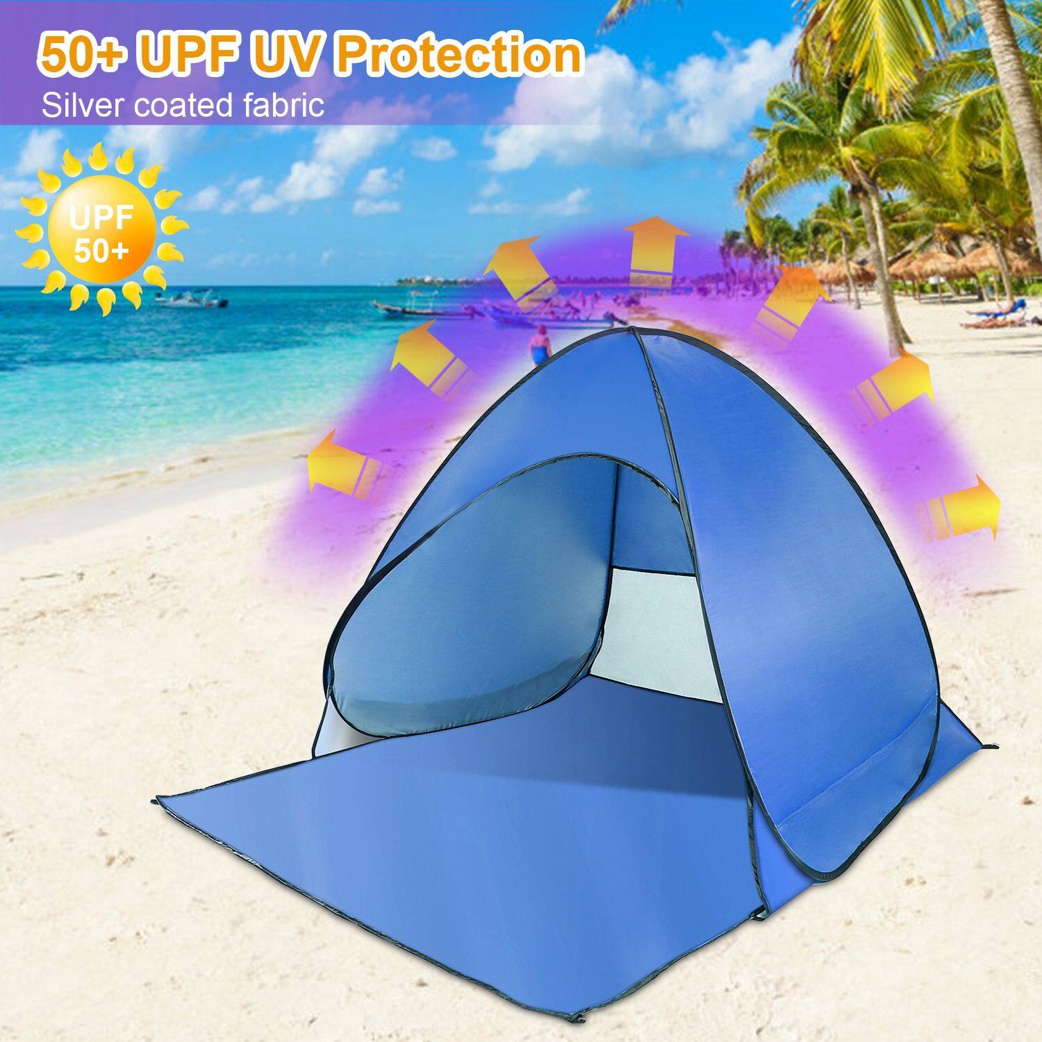 50+ UPF UV Protection  
Silver coated fabric