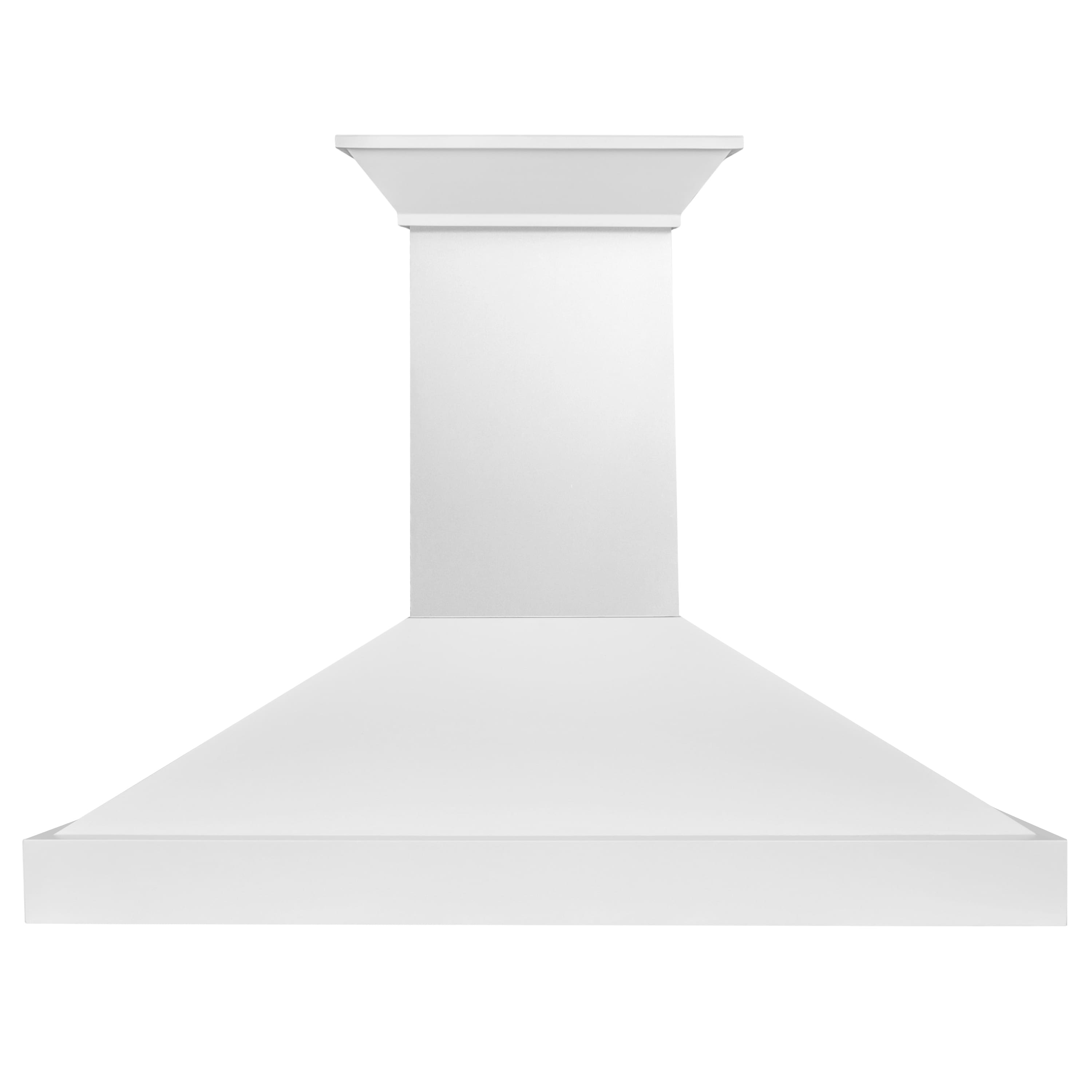 ZLINE - 48 inches - Convertible & Recirculating - Wall Range Hood - Smooth Bright White Finish - Front_Zoom