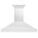 Front. ZLINE - ZLINE 48 in. Wooden Wall Mount Range Hood (KBWW-48) - Smooth Bright White Finish.