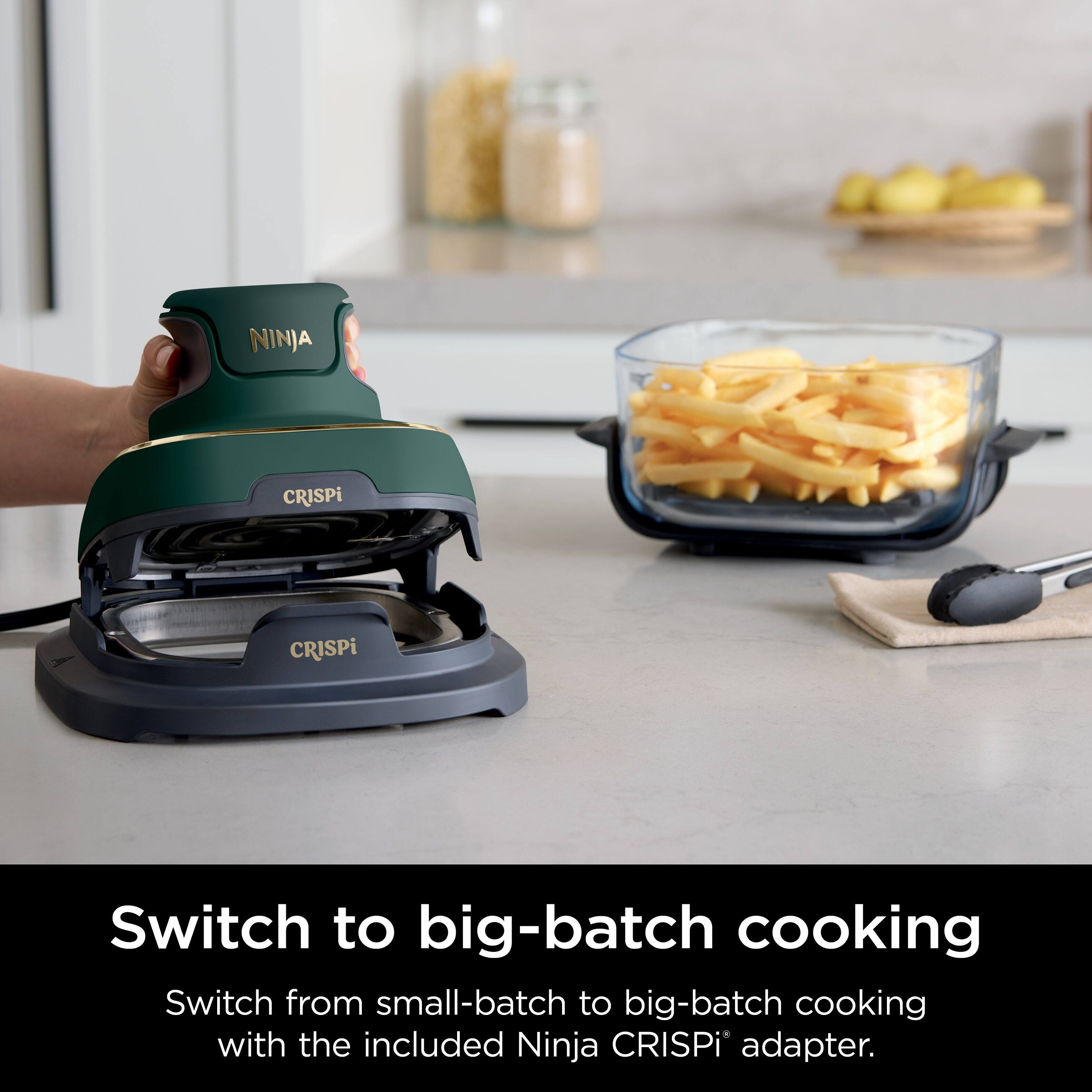 Switch to big-batch cooking

Switch from small-batch to big-batch cooking with the included Ninja CRISPi adapter.