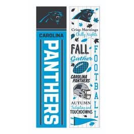 Evergreen Enterprises - Carolina Panthers 47" Double Sided Fall Leaner Fan Sign - Multicolor