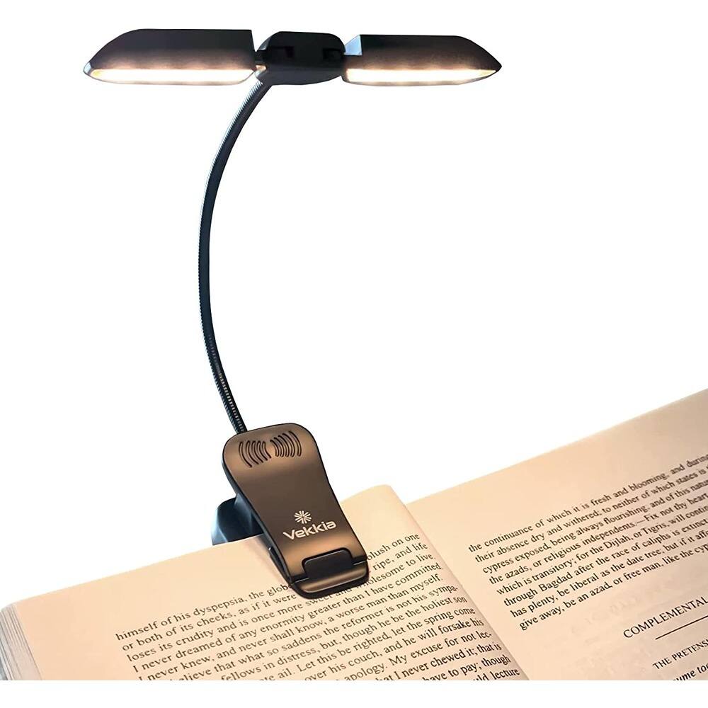 Schertz - Rechargeable Book Light – 14 LED, 3 Colors, 180° Adjustable, Clip-On